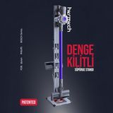 Hermech Dyson Philips Bosch Samsung Uyumlu Süpürge Standı - DENGE KİLİT SİSTEMLİ - - GRİ