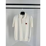 Hermes Premium Polo Yaka T-Shirt – Kontrast Şerit Detaylı, Regülar Fit, Yazlık Şık Erkek Tişört - Beyaz - XL