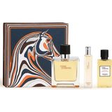 Hermes Terre D'hermes Parfum 75 Ml + 15 Ml + 40 Ml Shower Gel Erkek Parfüm Seti