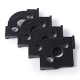 HERMIT TOOLS 4'lü Paket Yarıçap Jig Router Şablonları Köşe Yarıçap Yönlendirme Şablonları, Ahşap İşleme Yönlendirme için Yönlendirme Yuvarlak Köşeler Yönlendirici Uç Şablonları (8 Farklı Yarıçap Seti)