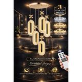 Hermoni 5li Avize Salonoturma Odası Avize - Gold