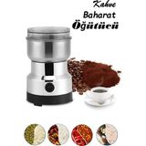 Hermoni Kahve Öğütücü Elektrikli Bakliyat Baharat Pirinç Biber Tahıl Öğütücü Değirmen Pratik Çelik Öğütücü
