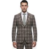 HERMOSE Signature | Kahverengi Ekose Desenli Takım Elbise - 6 Drop - 52