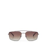 Hermossa Burcu Esmersoy X HM 1666 C2 Pilot Metal Havana Mat Gümüş Erkek Güneş Gözlüğü