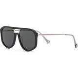 Hermossa Cesme Hm 1714 C1 Unisex Güneş Gözlüğü - Metal Gri-Siyah