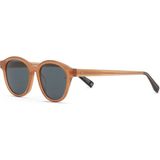 Hermossa Charles Hm 1743 C4 Turuncu Oval Unisex Güneş Gözlüğü - Şeffaf Kahverengi - Şeffaf