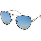 Hermossa Hm 1317 C 3 Gold Geometrik Kadın Güneş Gözlüğü - Altın