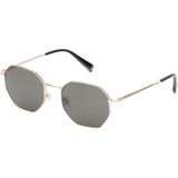 Hermossa HM 1632 C1 Geometrik Altın Siyah Unisex Güneş Gözlüğü