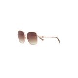 Hermossa HM 1703 WILMA Oval Güneş Gözlüğü, Rose Altın Çerçeve, Kahverengi Degrade Cam, 60 mm