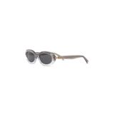 Hermossa HM 1706 TİSHA C 3 Güneş Gözlüğü, Oval Çerçeve, Şeffaf/Gri, 51 mm