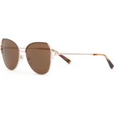 Hermossa Lana Hm 1742 C2 Rose Gold Geometrik Kadın Güneş Gözlüğü - RoseGold - Koyu Kahv