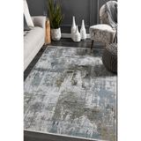 Hernes Gri Mavi Salon Oturma Odası Çocuk Odası Yatak Odası Halısı HM-6004 Mavi 100 x 300