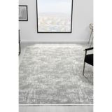 Hernes Krem Gri Salon Oturma Odası Çocuk Odası Yatak Odası Halısı HM-6002 Krem Gri 80 x 150