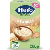 Hero Baby 5 Tahıllı Sütsüz 200 gr Kaşık Mama