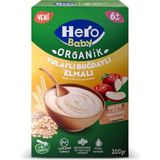 Hero Baby Organik Buğdaylı Yulaflı Elmalı 200 gr Kaşık Mama