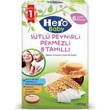 Hero Baby Sütlü Peynirli Pekmezli 8 Tahıllı Kaşık Maması 200 gr (2 Adet)