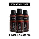 Hero Erkek Deodorant ( 3 Adet X 150 Ml)