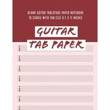 Hero Guitar Paper: Blank Guitar Tablature Paper Notebook 10 Staves With Clef 8.5 x 11 Inches (Guitar Pape - Standart