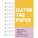 Hero Guitar Paper: Blank Guitar Tablature Paper Notebook 10 Staves With Clef 8.5 x 11 Inches (Volume 10) - Standart
