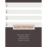 Hero Guitar Paper: Blank Guitar Tablature Paper Notebook 10 Staves With Clef 8.5 x 11 Inches (Volume 6) ( - Standart