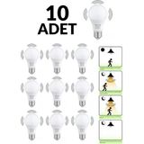 Hero Led 10 Watt Beyaz Radar Sensörlü LED Ampul 10'lu Paket E-27 Duy Tipi Enerji Tasarruflu