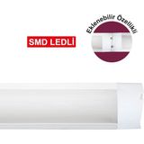 Hero Led 20 Watt 60 cm Ledli Yatay Bant Armatürü - 2'li Paket - Beyaz Işık - 6500K - Beyaz