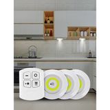 Hero Led 3 Watt Uzaktan Kumandalı Kablosuz Pilli 3'lü Spot LED Lamba Yapışkanlı Modern Tasarım