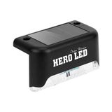 Hero Led 4 Adet Solar Güneş Enerjili Şarj Edilen Köşebent Merdiven Veranda Bahçe LED Lamba 3200K - Gün Işığı