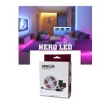 Hero Led 5 Metre Animasyonlu Rgb Şerit Led Set İç Mekan şerit led kutulu set