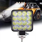 Hero Led HL-5100 12-60 Volt 16 Ledli Projektör Tekne Karavan Off Road Sis Farı Lambası Geri Vites Lambası - 12.5 cm - Beyaz