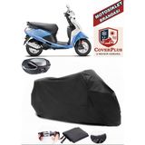 Hero Pleasure 110 Branda Siyah Arka Çanta Uyumlu(Topcase) Motosiket Brandası Motor Örtüsü Çadır Su Geçirmez Motosiklet Kılıfı Motor Brandası,lastikli,taşıma Torbalı