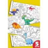 Hero Sinaticaret Dinazorlar Devri Boyama Kağıdı Rulosu, 5 Metre x 45 Cm, Sevimli Dinazorlar Temalı, Çocuk - Standart