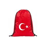 Hero Tasarım Ay Yıldız Türk Bayrağı - Ipli Spor Sırt Çantası - Günlük - Okul 35*45CM One Size | HR1032 - Kırmızı - 20 L
