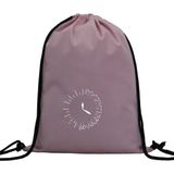 Hero Tasarım Hero tasarım Arapça Harfli Saat Tasarımı - Ipli Spor Sırt Çantası - Günlük - Okul 35*46CM One Size | INN1072 - Pembe - Standart