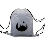 Hero Tasarım Hero tasarım Ay Hilal ve Cami - Ipli Spor Sırt Çantası - Günlük - Okul 35*46CM One Size | INN1097 - Beyaz - Standart