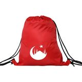 Hero Tasarım Hero tasarım Ay Hilal ve Cami - Ipli Spor Sırt Çantası - Günlük - Okul 35*46CM One Size | INN1097 - Kırmızı - Standart