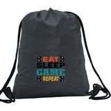 Hero Tasarım Hero tasarım Eat Sleep Game - Ipli Spor Sırt Çantası - Günlük - Okul 35*46CM One Size | INN1009 - Gri - Standart