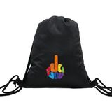 Hero Tasarım Hero tasarım Fuckyou - Ipli Spor Sırt Çantası - Günlük - Okul 35*46CM One Size | INN1057 - 000-Siyah - Standart