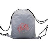 Hero Tasarım Hero tasarım Geometrik Bisiklet Baskılı - Ipli Spor Sırt Çantası - Günlük - Okul 35*46CM One Size | INN1063 - Beyaz - Standart