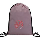 Hero Tasarım Hero tasarım Geometrik Bisiklet Baskılı - Ipli Spor Sırt Çantası - Günlük - Okul 35*46CM One Size | INN1063 - Pembe - Standart