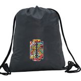Hero Tasarım Hero tasarım Graffiti Jilet Baskılı - Ipli Spor Sırt Çantası - Günlük - Okul 35*46CM One Size | INN1058 - Gri - Standart