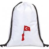 Hero Tasarım Hero tasarım Ilelebet - Ipli Spor Sırt Çantası - Günlük - Okul 35*46CM One Size | INN1007 - Beyaz - Standart