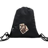 Hero Tasarım Hero tasarım Iskambil Kartı Kupa Kızı ve Sinek Papazı - Ipli Spor Sırt Çantası - Günlük - Okul 35*46CM One Size | INN1056 - 000-Siyah - Standart