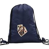 Hero Tasarım Hero tasarım Iskambil Kartı Kupa Kızı ve Sinek Papazı - Ipli Spor Sırt Çantası - Günlük - Okul 35*46CM One Size | INN1056 - 003-Lacivert - Standart