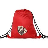 Hero Tasarım Hero tasarım Iskambil Kartı Kupa Kızı ve Sinek Papazı - Ipli Spor Sırt Çantası - Günlük - Okul 35*46CM One Size | INN1056 - Kırmızı - Standart
