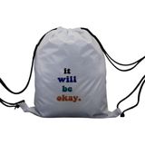 Hero Tasarım Hero tasarım It Well Be Okay - Ipli Spor Sırt Çantası - Günlük - Okul 35*46CM One Size | INN1012 - 000-Siyah - Standart