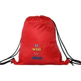Hero Tasarım Hero tasarım It Well Be Okay - Ipli Spor Sırt Çantası - Günlük - Okul 35*46CM One Size | INN1012 - Beyaz - Standart