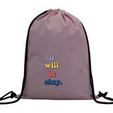 Hero Tasarım Hero tasarım It Well Be Okay - Ipli Spor Sırt Çantası - Günlük - Okul 35*46CM One Size | INN1012 - Kırmızı - Standart