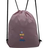Hero Tasarım Hero tasarım It Well Be Okay - Ipli Spor Sırt Çantası - Günlük - Okul 35*46CM One Size | INN1012 - Pembe - Standart