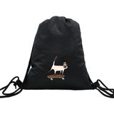 Hero Tasarım Hero tasarım Kedi - Ipli Spor Sırt Çantası - Günlük - Okul 35*46CM One Size | INN1103 - 000-Siyah - Standart